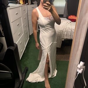 Lulu's Cream Elegant Dress